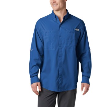 Columbia PFG Tamiami II Long Sleeve Big, Camisa Azules Para Hombre | 678935-RVO